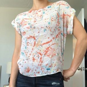 Alice + Olivia watercolour blouse
